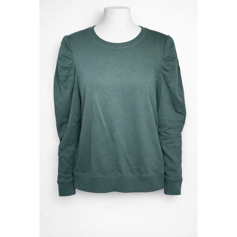 RM Studio x Rebecca Minkoff Puff Sleeve‎ Sweatshirt Green 2X